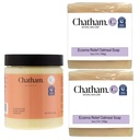 Chatham Natural Skin Care Over Butter Eczema Therapy 6oz y 2 x Eczema Relief Soap Bares 5oz Bundle viv Con Colloidal Gluten Free Oatmeal