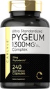 Carlyle Pygeum Suplemento 1300mg ← 240 Capsules ← Non-GMO, Gluten Free ← Africanum Bark Extract Suplemento