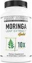 Moringa Leaf Gold Extract 10X - Vitamina A, Vitamina B, Vitamina C, Vitamina D, Vitamina E y Minerales - Antioxidantes - Energía Natural, Metabolismo, Immune Support - 60 Conde Veggie Capsules
