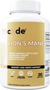 fitcode Organic Lion’s Mane Mushroom Supplement - Lion’s Mane Mushroom Capsules Nootropics Brain Support Suplemento para Focus Memory Clarity and Immunity Support Lion’s Mane Supplement