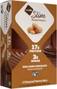 NuGo Slim Dark Chocolate Roasted Peanut, 16g Protein, 2g Sugar, 7g Fiber, Low Net Carb, Keto Friendly, Gluten Free, 12 Conde