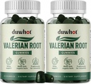 Valerian Root Gummy, Orgánica Valerian Root for Sleep &amp; Stress Relief, Mejorada con flores de manzanilla para adultos, Niños bienvenidos, Apple Flavor, 120 Condes