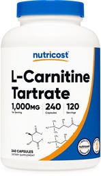 Nutricost L-Carnitine Tartrate 1,000mg, 240 Capsules, 120 Servings