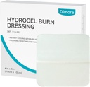 Dimora Hydrogel Burn Dressing 4" x 4" - Burn and Wound Dressing Instant Cooling Relief for Minor Burns ' Wounds, Soothing Moist Burn Pads for 1st-2nd Degree Burns, Cuts, Abrasions(10 Count)