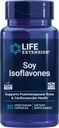Extensión de la vida Soy Isoflavones, Corazón, Bone & Cellular Health Support for Post-menopausal Women, Gluten-Free, Non-GMO, Vegetarian, 30 Capsules