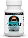 Fuente Naturales Ginkgo-24 - Ginkgo Biloba Extracto 120 mg Apoyo a la Acusidad Mental - 60 Tabletas