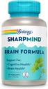 SOLARAY SharpMind Brain Support Fórmula - Suplementos cerebrales nootrópicos - Cognitive and Brain Health Support with Ginkgo Biloba - 60-Day Guarantee, 60 Servings, 60 VegCaps