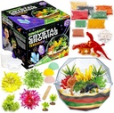 Original Papeleria Dinosaurio Crystal Growing Kit - Multicolor, 17-Pieces, Edades 7 &amp; Arriba - DIY Science Terrarium Kit con Moss & Dino Figuras - Crecer sus propios cristales - Niños regalos de cumpleaños