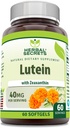 Herbal Secrets Lutein with Zeaxanthin Supplement TEN 40 Mg Por Serving TEN 60 Softgels ← Non-GMO ANTE Gluten-Free TEN Made in USA