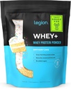 LEGION Whey+ Protein Whey Isolate from Grass Fed Cows - Whey Protein Isolate Powder Low Calorie, Non-GMO, Sugar Free, Lactose and Gluten Free, All Natural Protein Powder for Men &amp; Women, 30 Servings