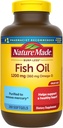 Nature Made Burp Less Fish Oil Omega 3 Suplementos, 1200 mg Softgels, Omega 3 Fish Oil for Healthy Heart Support, 200 Softgels, 100 Day Supply