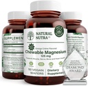 Natural Nutra suplemento de magnesio Chewable con Citrate y Chelate para niños y adultos, promueve un mejor sueño, el mejor mago puro para el musculo, Nerve, Bone y la salud del corazón, 125 mg, 50 Wafers Vegan