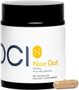 NOO Gut, Gut & Skin: Herbs, Probiótico, Postbiótico, 3-en-1 Fórmula para la salud de Gut, Bloat Support, Regular Bowel Movements, Glowing Skin, 60 cápsulas Vegan
