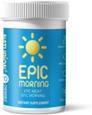 Epic Morning - Liver Detox &amp; Repair Supplement with DHM, Milk Thistle, Vitamin C, B1, B2 & Pomegranate - Natural Pomegranate & Peach Flavor - 20 Chewable Tablets for Liver Support &amp; Morning Recovery