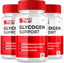 (3 Pack) Sweet Relief Glycogen Support for Joints Blood Vessel Cleaner Releaf, Sweetrelief Glycogen Support Supplement Capsules, Glucogen O Neil Glyco Optimizer Cleanse Control Restore (180 cápsulas)