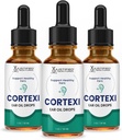 Laboratorios justificados (3 Pack Cortexi Ear Drops Cortexi Aceite de Eardrum saludable soporta los oídos saludables Premium Blend of Essential Oils 3 Bottles