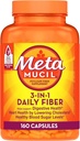 Metamucil, Psyllium Husk Capsules, 160 cápsulas, 3 en-1 Fiber Suplemento, Daily Psyllium Husk Fiber Capsules Ayuda Apoyo Digestive Health by Promoting Regularity*, Ayuda Suplemento Daily Fiber Intake