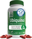Health Thru Nutrition Ubiquinol 200mg 30 Softgels as Kaneka QH Reduced CoQ-10 TEN Stabilized - 3rd Party Tested ¦ Enhanced Bioavailability ← Cardiovascular &amp; Mitocondria Function Support ← Non-GMO