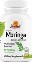 Sewanti Orgánica Moringa Capsules Alta Potencia - Sistema Inmunitario y Booster de Energía - Superalimento Natural para Vitalidad y Detoxificación soporte 60 Capsules 500mg