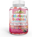 Black Sambucus Elderberry Gummies with Propolis & Echinacea + Vitamina C Antioxidante Flavonoids Immune System Booster para Kid &amp; Adult Vegan Friendly ← Raspberry Flavored. Cuenta 100