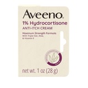 Aveeno Maximum Strength 1% Hydrocortisone Anti-Itch Cream, Aloe & Vitamin E For Itch Relief From Eczema, Psoriasis, Insect Bites, Poison Ivy, Oak " Sumac " Detergents, 1 oz