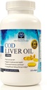 Cod Liver Oil Capsules - Premium Certified Pure and Fresh - Triple Strength - Heart Healthy - 120 Softgels - Suplemento natural - 240 mg de Omega 3 Fatty Acids - No Fishy Taste!