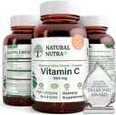 Suplemento Natural Nutra Vitamina C para niños y adultos, Booster Inmune, ayuda a apoyar la salud ósea, proteger la piel y la salud cardíaca, fuente vegetal, 500 mg, 100 Wafers Vegan