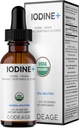 Codeage USDA Certified Organic Iodine Drops - 250 Mcg Per Serving - 1+ Year Supply - Liquid Iodide Supplement - Pure, Clear Iodine - Vegan Potassium Iodine Liquid Drop - 2 fl oz