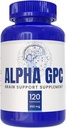 Suplemento alfa GPC, 120 cápsulas, 850 mg de servicio, ayuda de apoyo cerebral que apoya el enfoque, la memoria y la energía, hecho en los EE.UU.