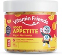 Amigos de la vitamina - Mangas estimulantes naturales y veganos para niños- Cero Alérgenos Vitaminas - Sabor de naranja (60 Gummies)