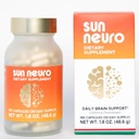 Sun Chlorella Sun Neuro Nootropic Brain Supplement - Daily Memory Concentration & Focus Supplement for Women & Hombre - Natural Plasmalogen Boost from Sea Pineapples - 180 Capsules