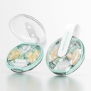 Caja pequeña de pill, caja de pill lindo para purse &amp; Pocket, 4 cargador de píl extraíble del apartamento, organizador portátil de píldoras para vitaminas, suplementos, aceites de pescado (en verde)