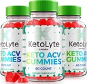 NutraRize (Pack of 3 KetoLyte Keto ACV Gummies, Fórmula avanzada, Keto Apple Cider Vinegar 1000MG Suplemento, Todas las vitaminas naturales Keto ACV, Comentarios oficiales de Keto Lyte (180 Gummies)