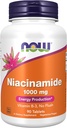 AHORA Suplementos de alimentos, Niacinamida (Vitamin B-3) 1000 mg, Producción de energía*, 90 Tabletas, Blanco, Sin Blanco