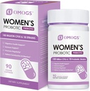 OMOGS Mujer Probiótico 180 Billones CFUs 18 Strains, con Prebióticos Orgánicos, Extracto de Arándano, D-Mannose & Enzimas Digestivos, para Digestivo, Boost Immune, PH Balance &amp; Urethral Health, 90 cápsulas