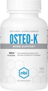 NBI Osteo-K Bone Support ← Vitamina D & K Complex with Calcium Citrate Suplemento  45mg Vitamina K2 (MK4) para una fuerte salud de huesos " Función  durable 180ct Veggie Capsules