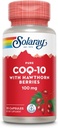 Solaray Pure CoQ10 100mg con Hawthorn Berry, Fórmula Antioxidante con CoEnzyme Q10 y Vitamina E para la energía celular y el apoyo a la salud del corazón, Lab Verified, 60 Day Guarantee, 30 Serviciones, 30 cápsulas