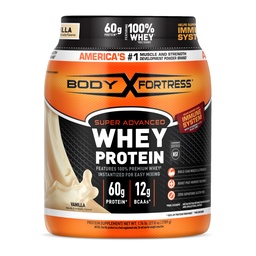 Fortaleza Corporal Super Advanced Whey Protein Powder, Vainilla, Immune Support (1), Vitaminas C & D Plus Zinc, 1,74 lbs