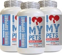 AMO MI PETS LLC Más antiguo gato Suplementos - PET Immune Soporte - Perros y gatos - Booster - Saludable - cat Turmeric - 180 Treats (3 Botellas)