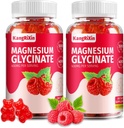 Magnesio Glycinate Gummies - Suplementos de Magnesio Libre de Azúcar para Adultos y Niños, Alta Absorción Magnesio Gummies Gelatin Gratis (60 Conde (Pack of 2))