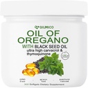 Óleo de orégano con aceite de semilla negra Softgels, Oregano Cápsulas de aceite orgánico, 2 en 1 6000mg aceite de orégano con aceite de semilla negro 200mg, 300 Conde