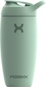 Promixx Pursuit Shaker Botella de acero inoxidable aislado botella de agua y batidor Copa, 18oz, Seagrass Green