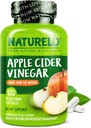 Cápsulas de vinagre de la sidra NATURELO - ACV natural con suplemento materno para hombres y mujeres para desintoxicación, limpieza y control de peso - 120 Cápsulas veganos