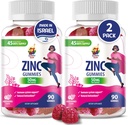 Zinc Gummies for Adults - Zinc Chewable Gummy for Immune Support - Powerful Natural Antioxidant Non-GMO Supplement for Children Hombre Adultos