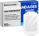 Grandes Bandages impermeables vestidos claros tatuaje Tape Sensitive Skin Wounds Care, Transparent Film Dressing Adhesive Occlusive Patch for Post Surgical Use, 4" x 4 3/4", 50 Packs
