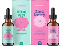 JoySpring Daily Multivitamin & ZincBerry Bundle ← Niños Vitaminas Fuente natural, Non-GMO, Fórmula Líquida no alcohólica, Apoyo a la Salud Inmunitaria ← Vegan &amp; Suplementos vegetarianos