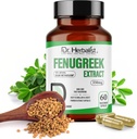 Dr. Herbalist Fenugreek Extract 350mg - 60 Capsules sufrido Non-GMO Silencio Ayunar Absorbing Silencio Vegetarian