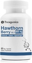 Trexgenics Hawthorn Berry 600 mg Cardiovascular, Colesterol, triglicéridos, Blood Pressure Support Vegan " Non-GMO (60 Veg. Capsules) (Pack of 1)