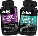 Detox de cobre activado " Colon Cleanser Detox - Píldoras orgánicas de carbón de coco " Limpiador de colon para Bloat de gas de estómago " - Suplementos del Movimiento de Tazón para Bloating de estómago, Gut Support