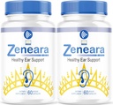 (2 Pack) Zeneara Healthy Ear Support Supplement, Zeneara, Zeneara Capsules, Zeneara Healthy Ear Support, Zeneara Ear Support, Zeneara Advanced Formula, Zeneara Reviews, 120 cápsulas para 2 meses